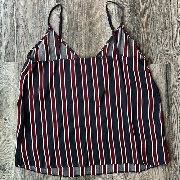 Frame Top Blue and Red Striped Classic Cami Size Extra Small Adjustable Straps - Picture 8 of 10
